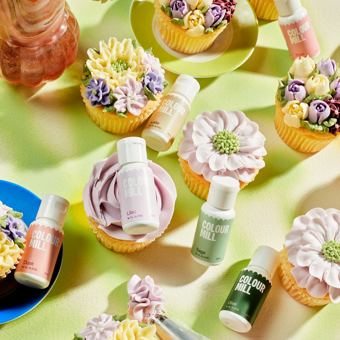 Bakes decorated using colors from the Colour Mill Botanicals Pack