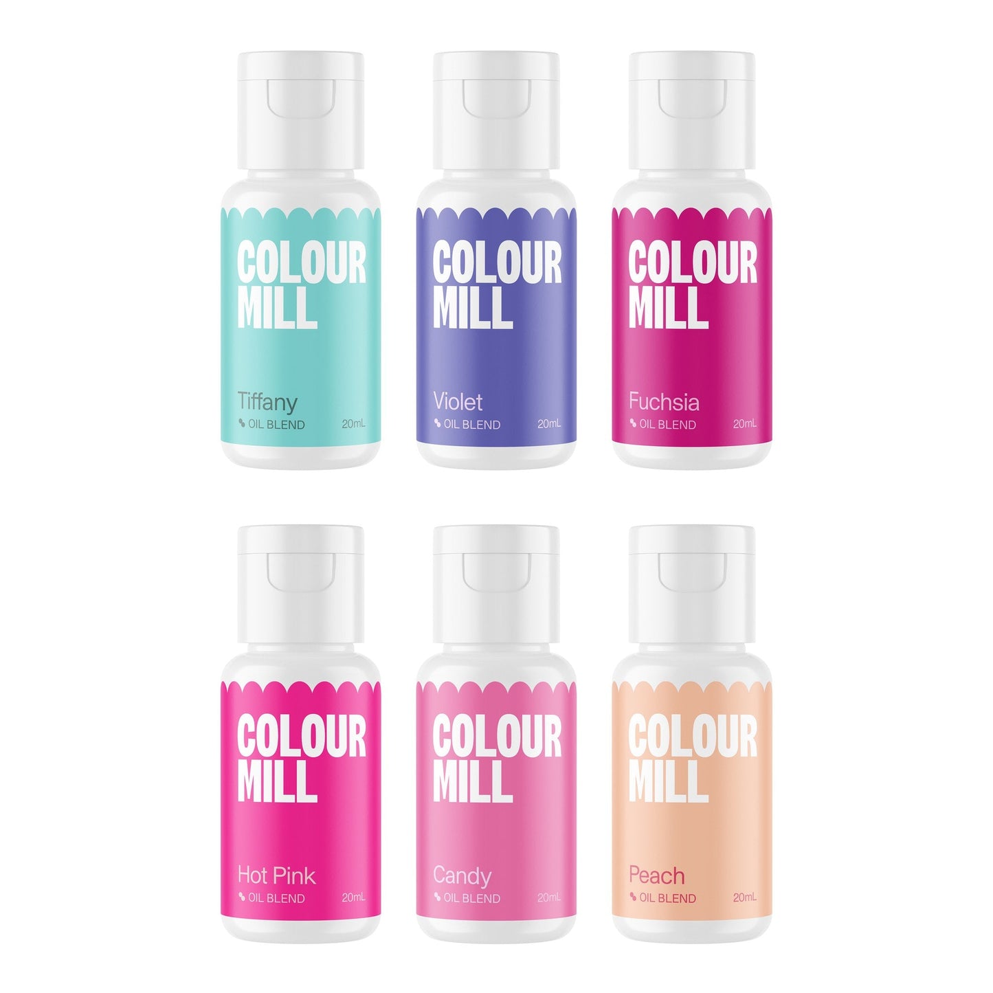 All 6 colors included in the Colour Mill Fairytale Pack shown on a white background
