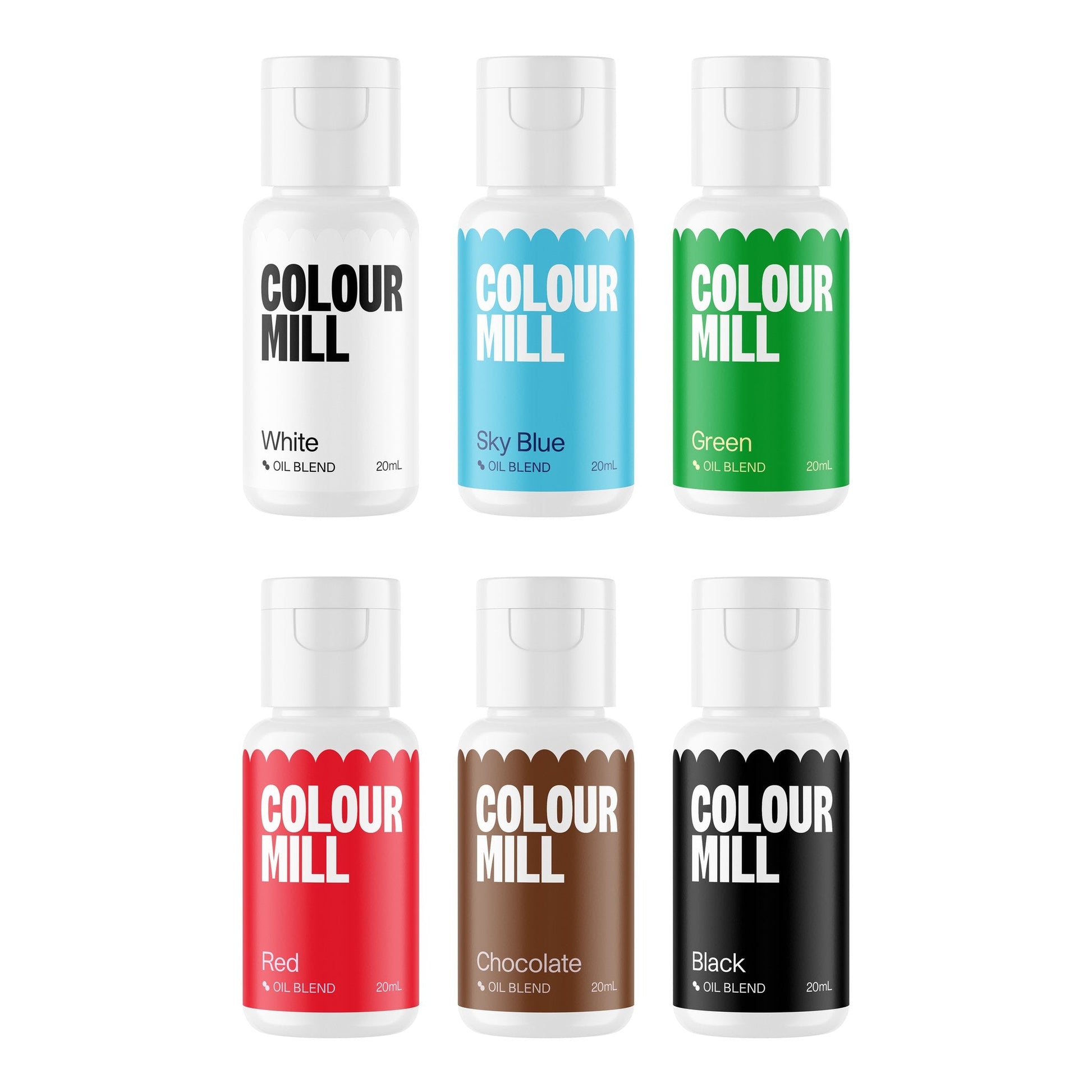 All 6 colors included in the Colour Mill Holiday Pack shown on a white background