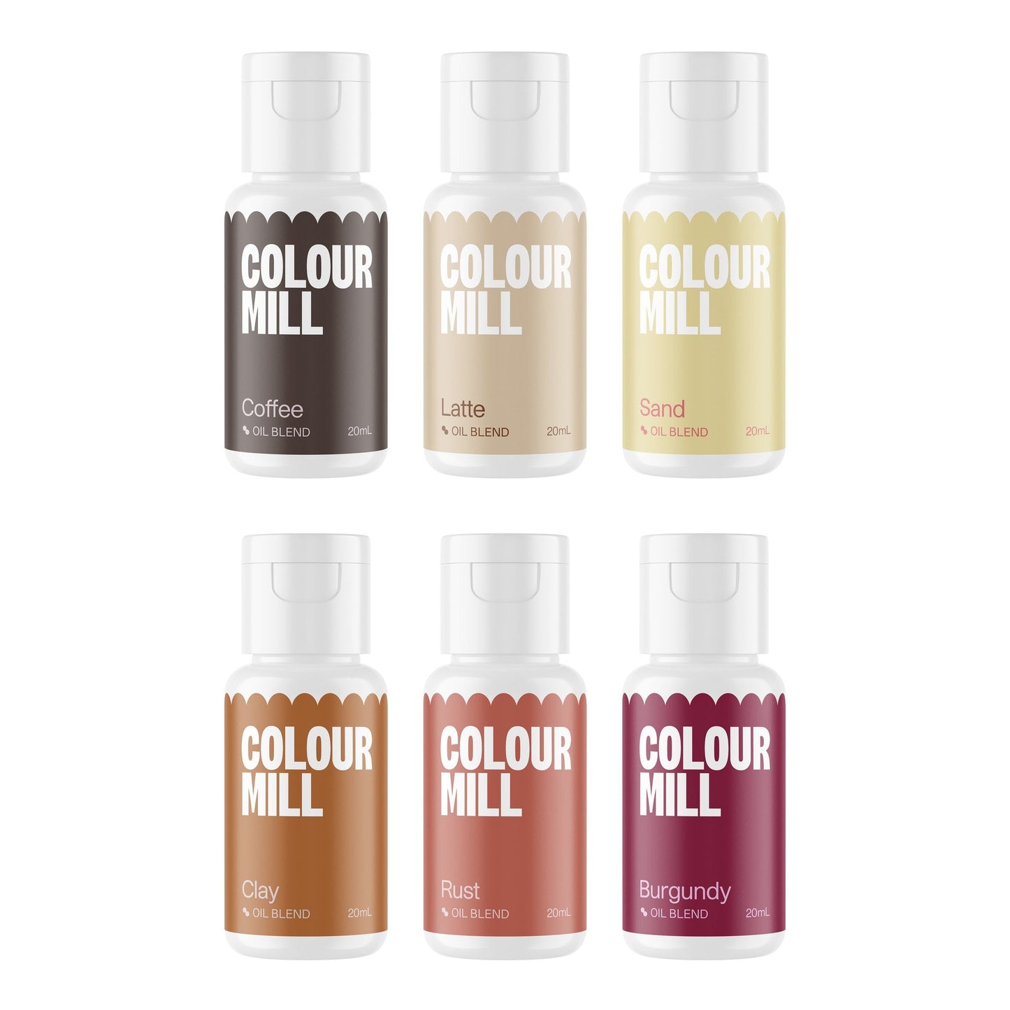 All 6 colors included in the Colour Mill Outback Pack shown on a white background