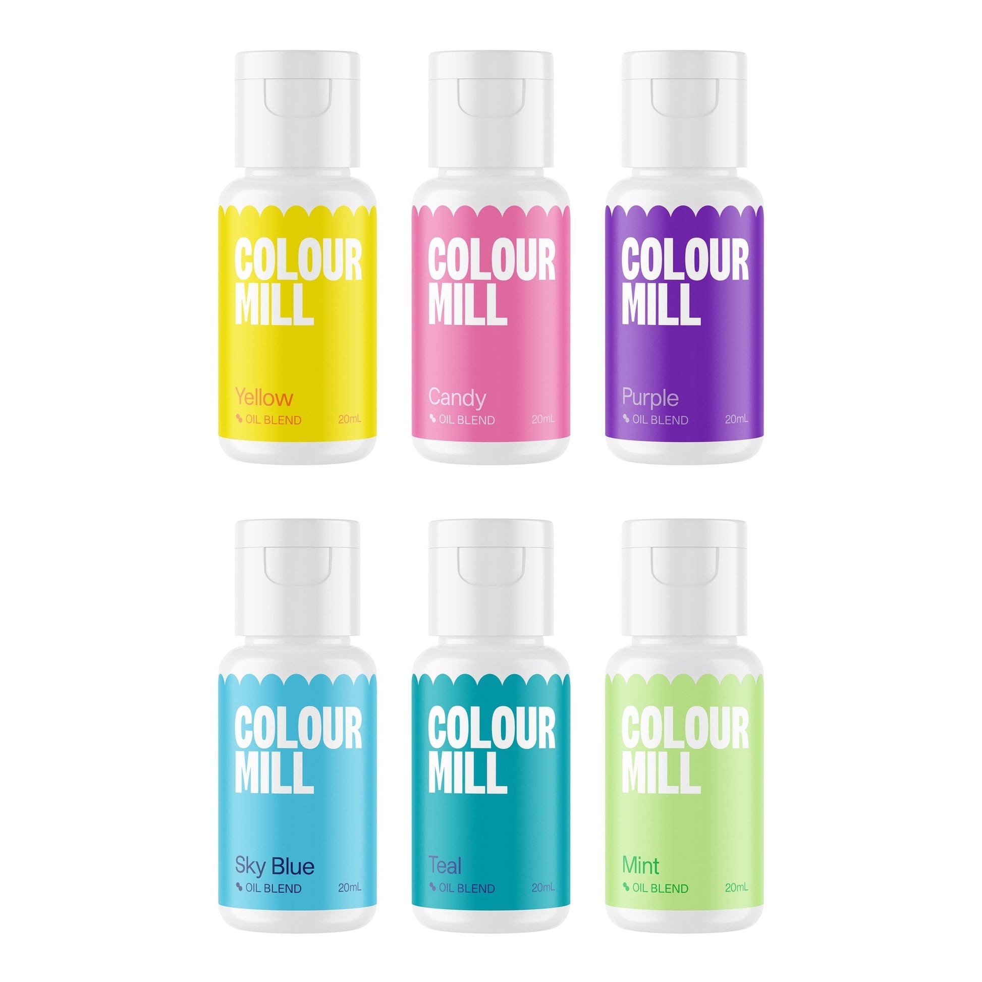 All 6 colors included in the Colour Mill Pool Party Pack shown on a white background